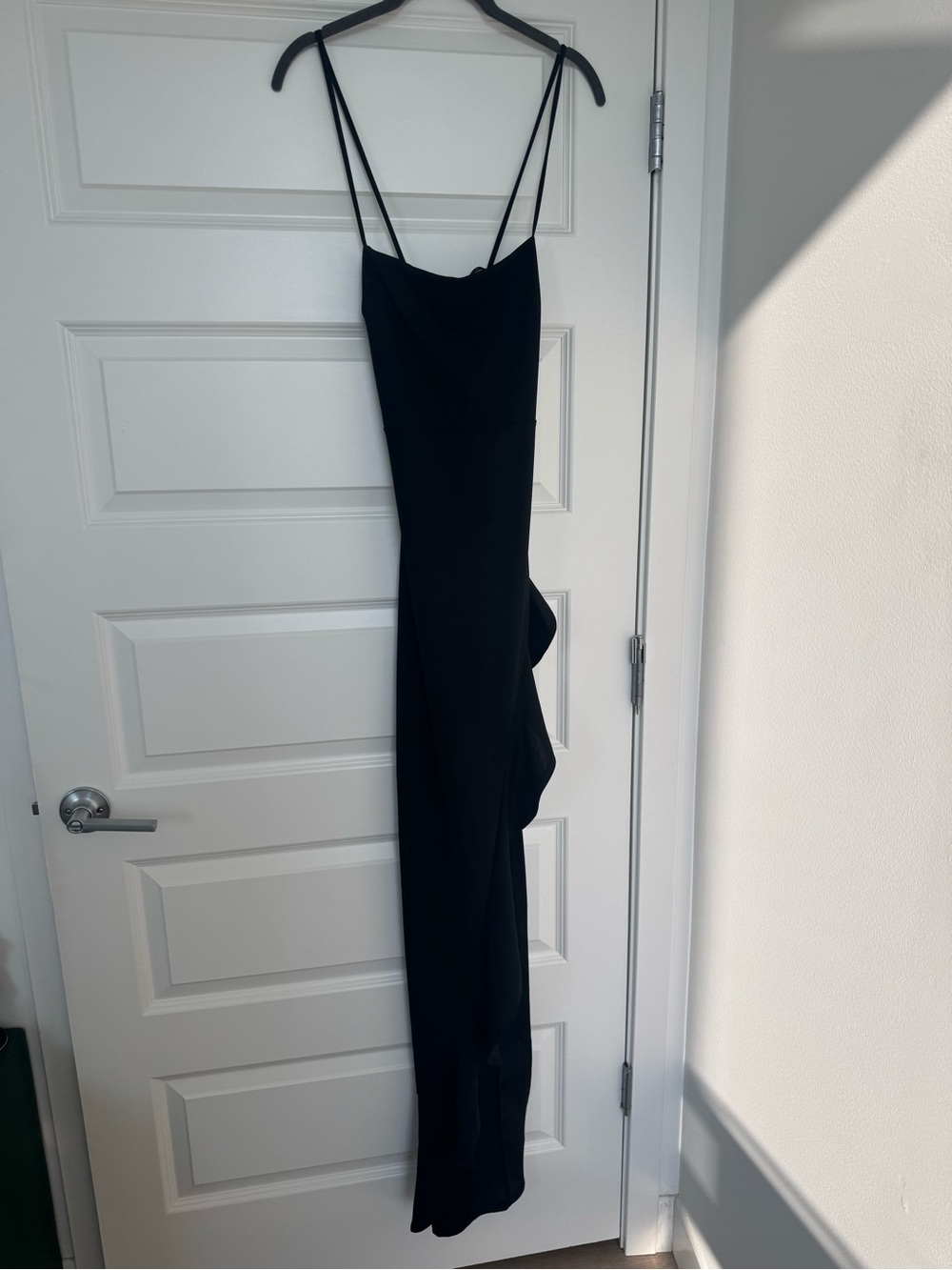 Windsor Black Spaghetti-Strap Maxi Dress